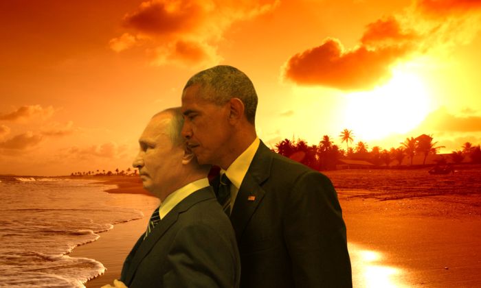 Фото с холодными взглядами Путина и Обамы стало новым мемом (17 фото)