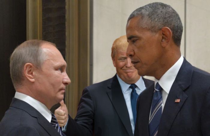 Фото с холодными взглядами Путина и Обамы стало новым мемом (17 фото)