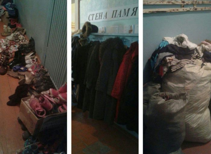 В Приморском крае неизвестные выбросили на свалку и сожгли одежду из гуманитарной помощи (4 фото + 2 видео)
