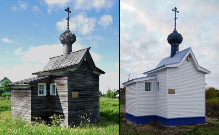 В Архангельской области отреставрировали 300-летнюю часовню (2 фото)