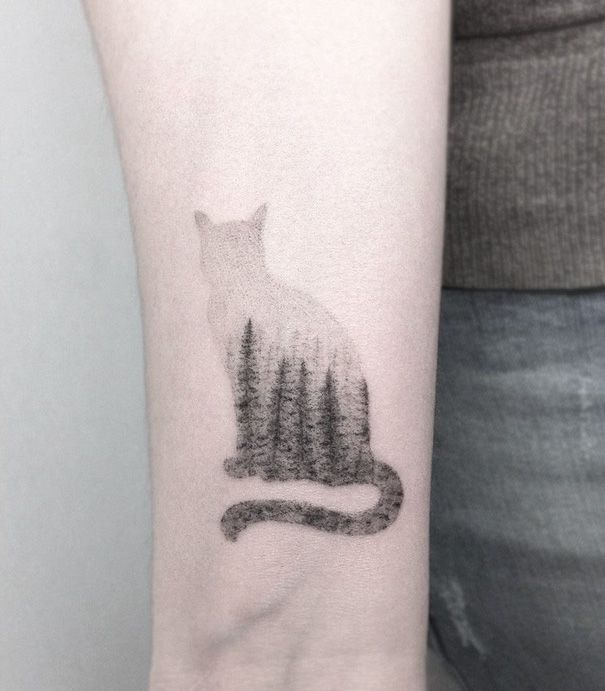 Татуировки с кошками (35 фото)