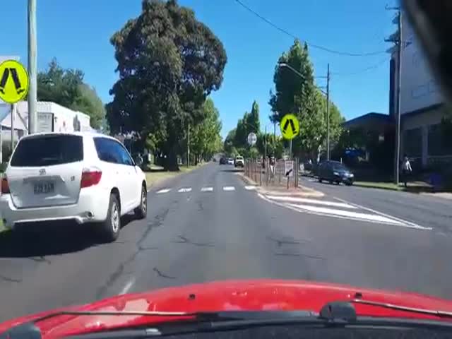 Водитель предупредил пешехода об опасности