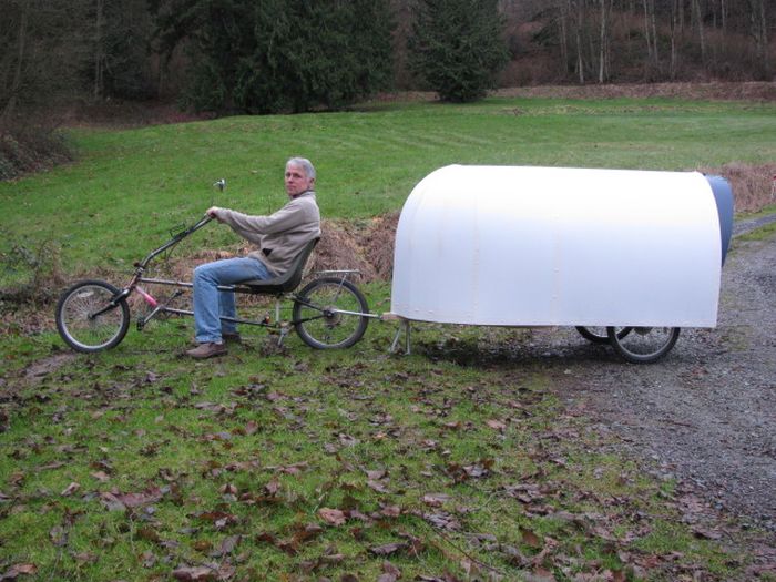 Американец построил велодом, чтобы путешествовать по стране (11 фото)