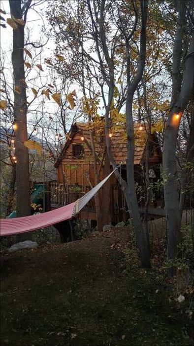 Фотоотчет о строительстве уютного дома на дереве (78 фото)