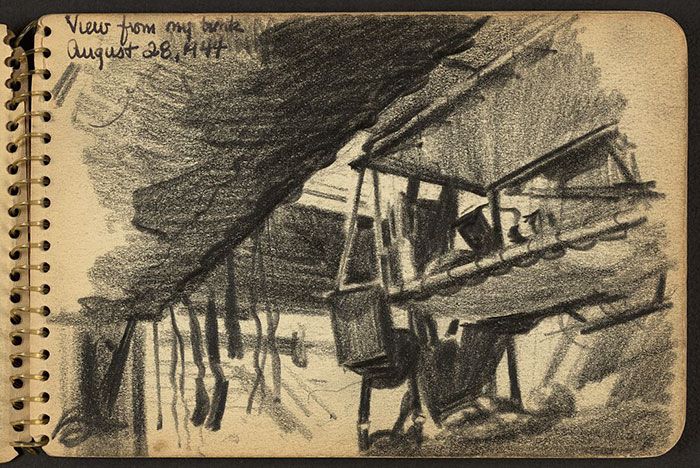 Вторая мировая война в рисунках студента-архитектора (29 рисунков)