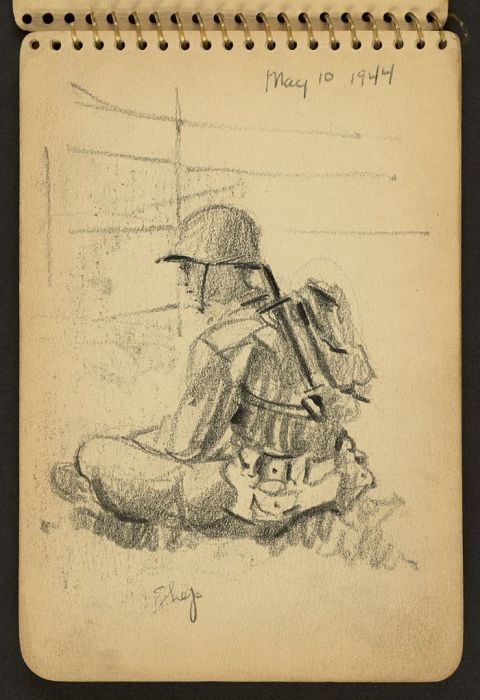 Вторая мировая война в рисунках студента-архитектора (29 рисунков)