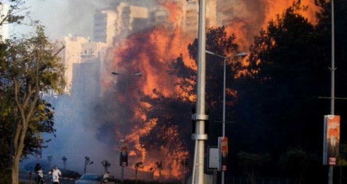 В Хайфе из-за пожара эвакуированы более 60 000 человек (7 фото + 2 видео)