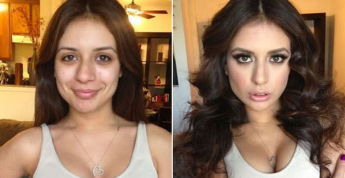 Порнозвезды без до и после нанесения макияжа перед съемками (30 фото)
