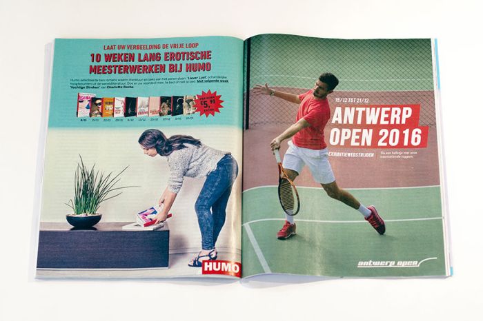 Необычная реклама на страницах бельгийского журнала (8 фото)