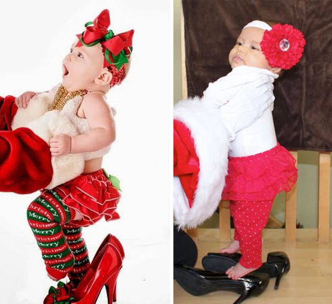 Рождественская фотосессия малышей: ожидания и реальность (19 фото)