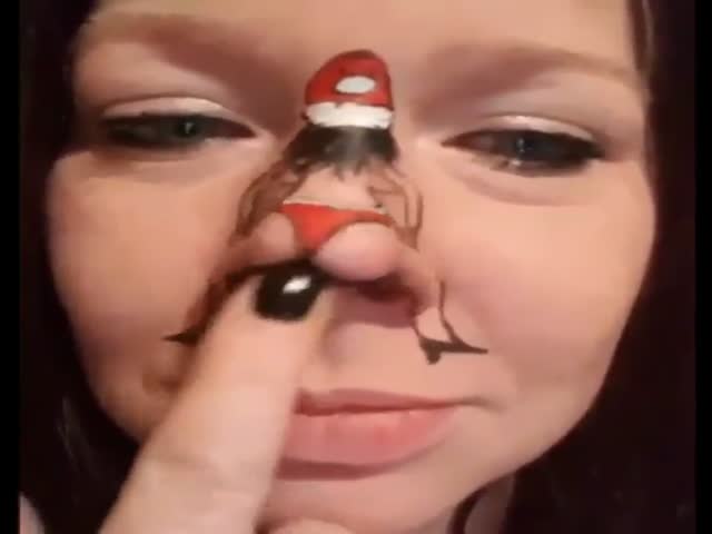 Рождественский тверк носом