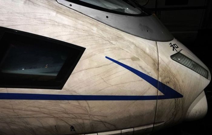 Налет смога на китайском скоростном поезде (6 фото + видео)