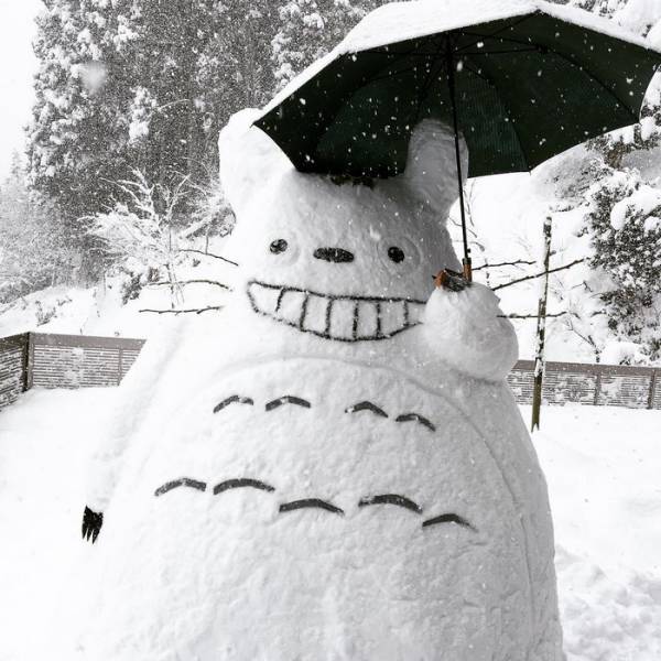 Снеговики в Японии (27 фото)