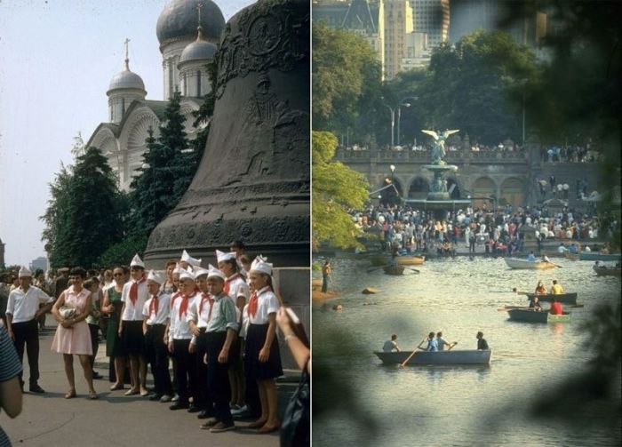 Москва и Нью-Йорк в 1969 году (33 фото)