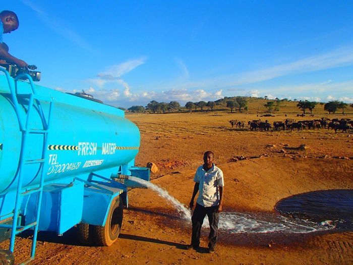 Кенийский фермер спасает животных от жажды (9 фото)