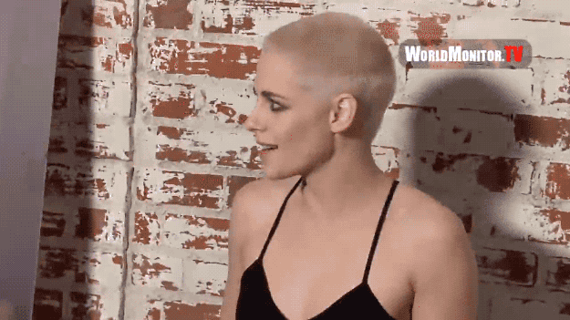 Актриса Кристен Стюарт остригла и обесцветила волосы (5 фото)