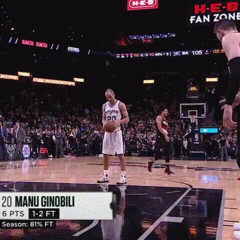 Американский баскетболист Ману Джинобили забросил мяч, пытаясь промахнуться (3 фото)