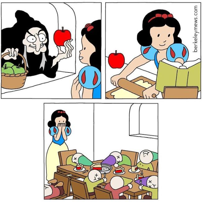 Взрослые комиксы по мотивам детских сказок (12 картинок)