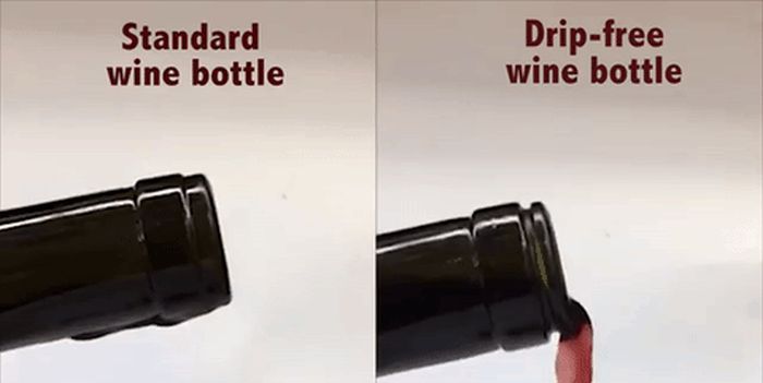 Американский изобретатель создал бутылку для вина, которой не страшны подтеки (2 фото)