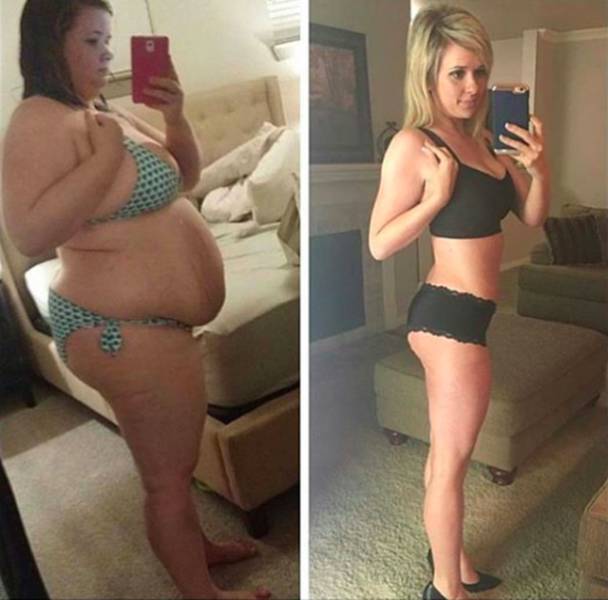 Мотивирующие фото людей, поборовших лишний вес(41 фото)