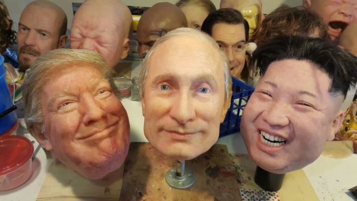 Гиперреалистичные маски Владимира Путина, Дональда Трампа и Ким Чен Ына (9 фото + видео)