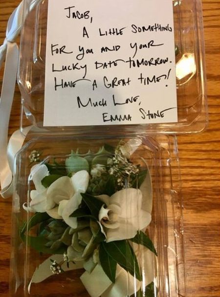 Эмма Стоун прислала подарки школьнику, пригласившему ее на выпускной (3 фото)