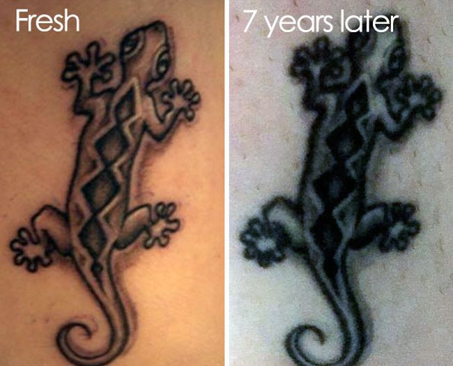 Как выглядят татуировки спустя время (28 фото)
