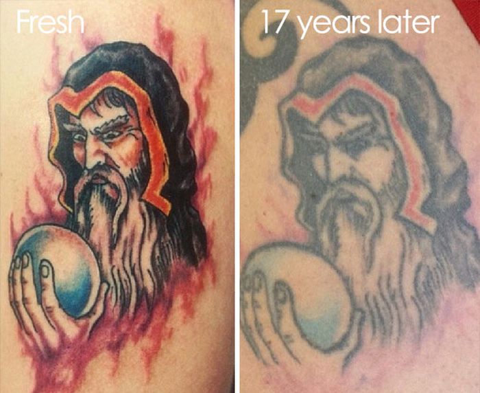 Как выглядят татуировки спустя время (28 фото)