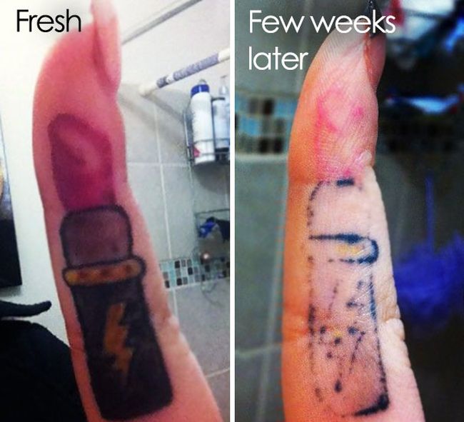 Как выглядят татуировки спустя время (28 фото) .