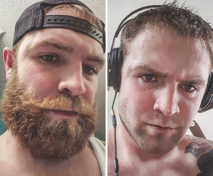 Мужчины сбривают бороду (22 фото)