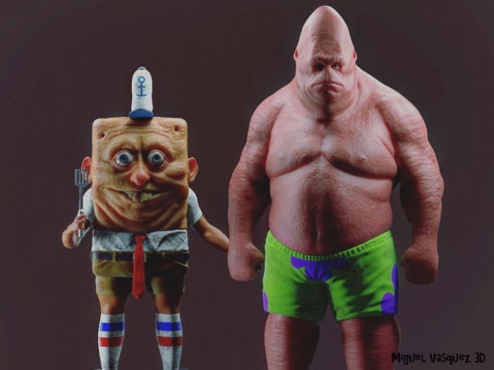 Спанч Боб и Патрик в 3D (5 фото)