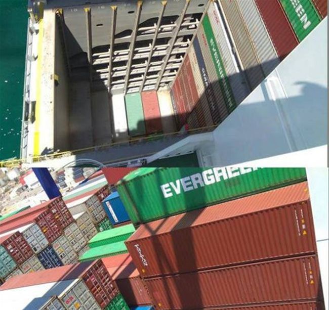 Настоящая вместимость судов-контейнеровозов (5 фото)