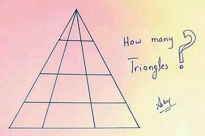 Сколько здесь треугольников? (2 фото)
