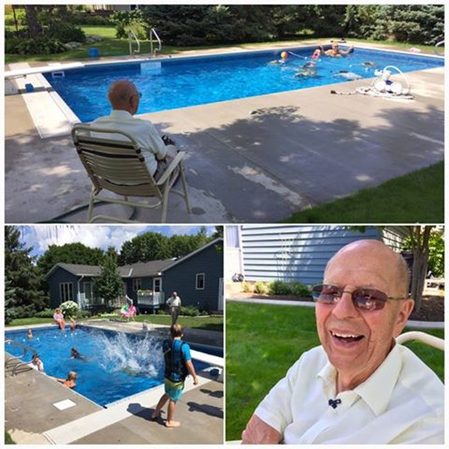 Пожилой мужчина построил бассейн для соседских детей (4 фото)