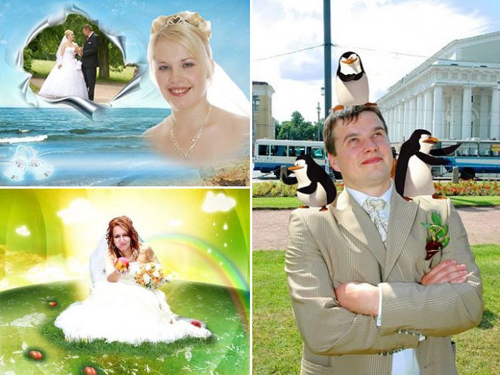 Ужасный свадебный фотошоп (21 фото)