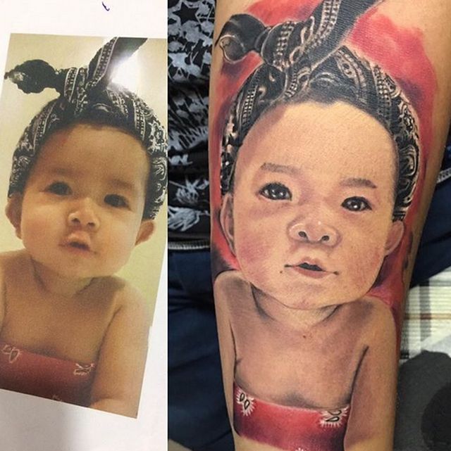 Родители делают татуировки с изображением своих детей (12 фото)