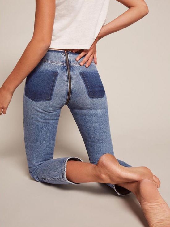 Женщинам вновь предложили джинсы со сплошной молнией (5 фото)