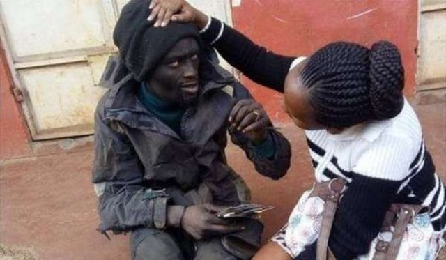 Жительница Кении помогла другу детства, ставшему наркоманом (4 фото)