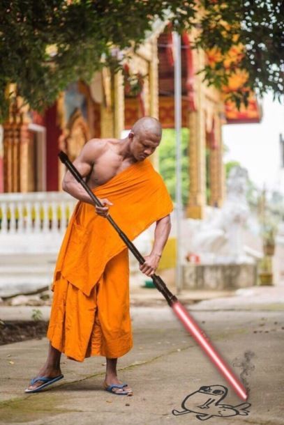 Чемпион мира по тайскому боксу Буакхау Пор Прамук стал буддийским монахом и героем фотожаб (19 фото)