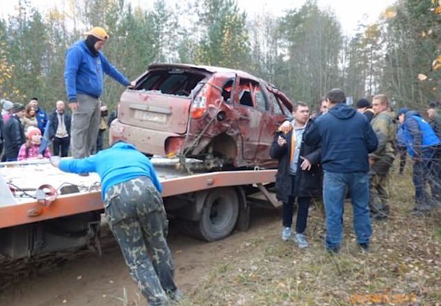 Серьезная авария на ралли в Ленинградской области (3 фото + видео)