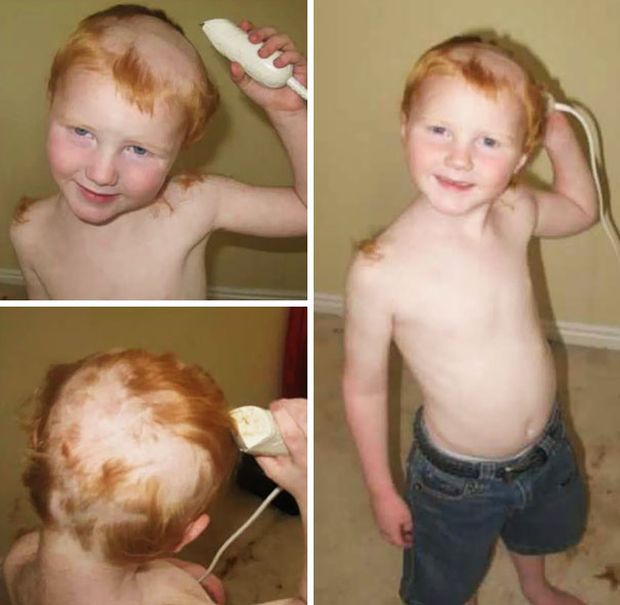 Детишки решили подстричься (25 фото)