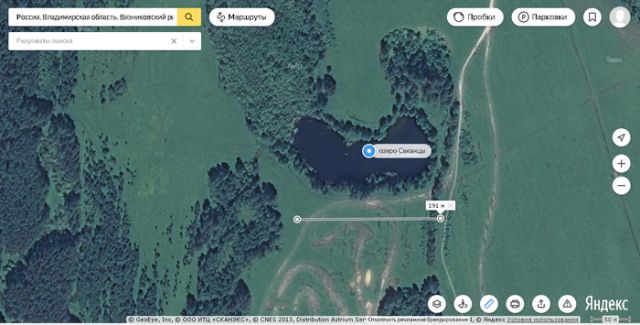 Во Владимирской области исчезло лесное озеро Саканцы (2 фото + видео)