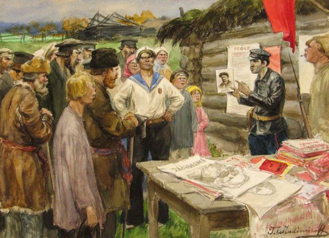 Октябрьская революция в зарисовках Ивана Владимирова (20 рисунков)