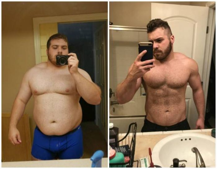 Мужчины, одержавшие победу в борьбе с лишним весом (23 фото)