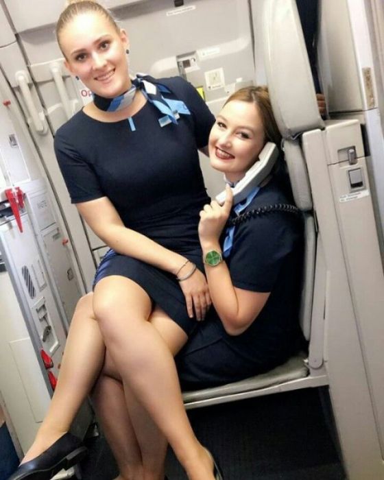 Симпатичные стюардессы (25 фото)