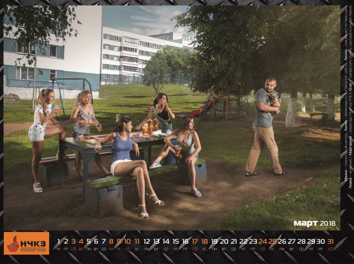 Набережночелнинский крановый завод представил эротический календарь со своими сотрудницами (14 фото)