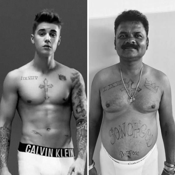 Индийский мужчина воссоздает фото знаменитостей (12 фото)