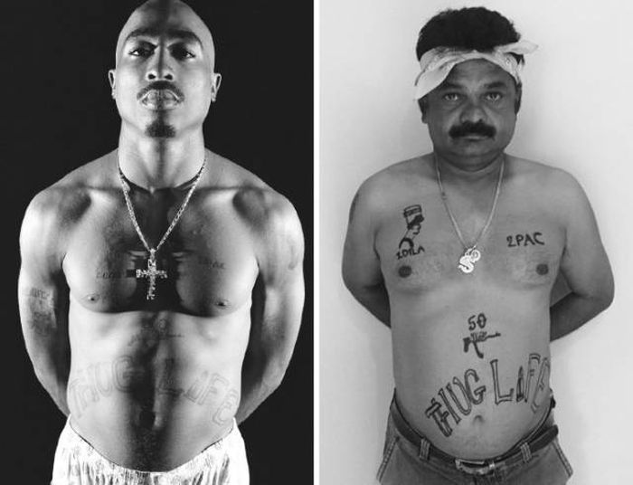 Индийский мужчина воссоздает фото знаменитостей (12 фото)