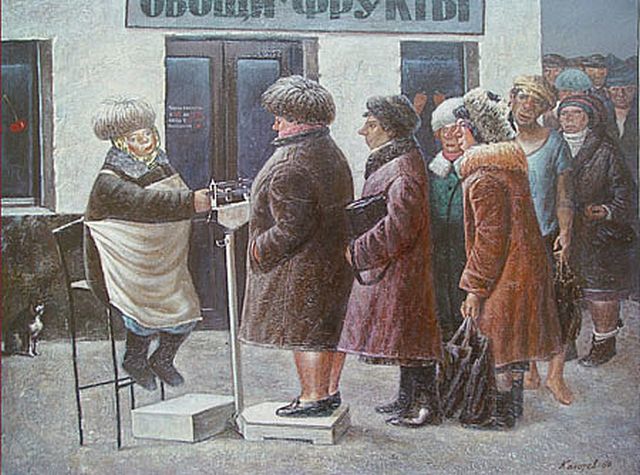 Советский быт глазами художника Василия Колотева (22 рисунка)