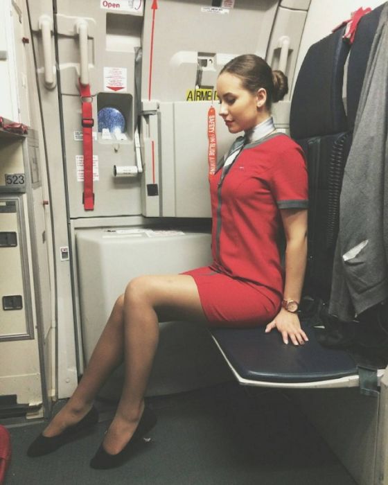Красивые стюардессы бывают не только в фильмах (34 фото)